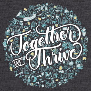 Together We Thrive Charcoal Grey T-Shirt - YOUTH
