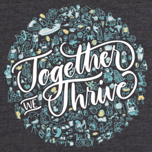 Load image into Gallery viewer, Together We Thrive Charcoal Grey T-Shirt - YOUTH