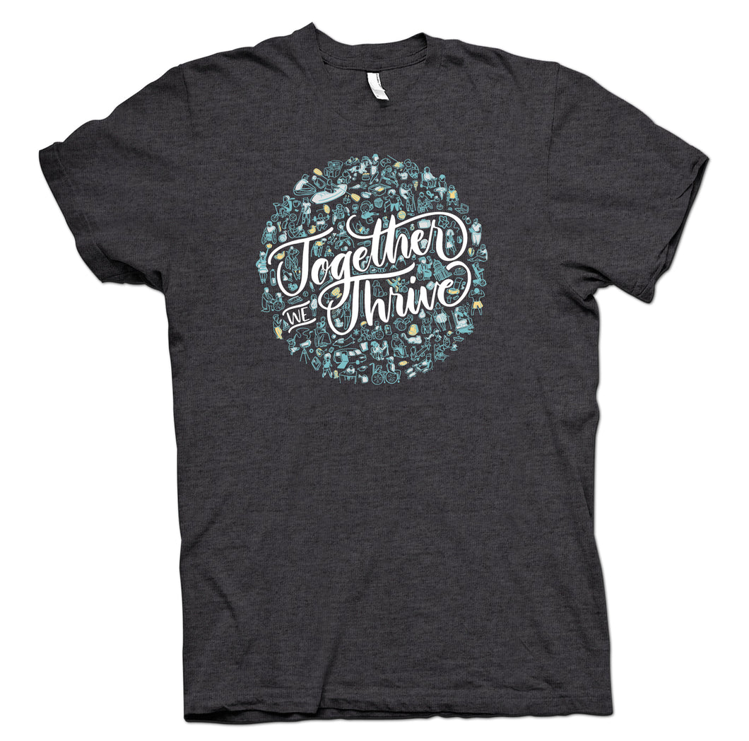 Together We Thrive Charcoal Grey T-Shirt - ADULT