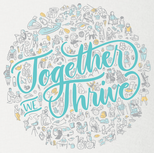 Together We Thrive White Onesie - BABY